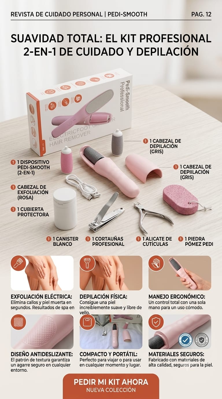 Removedor de callos🦶  eléctrico mejorado para pies y manos + un set de corta uñas de  piezas